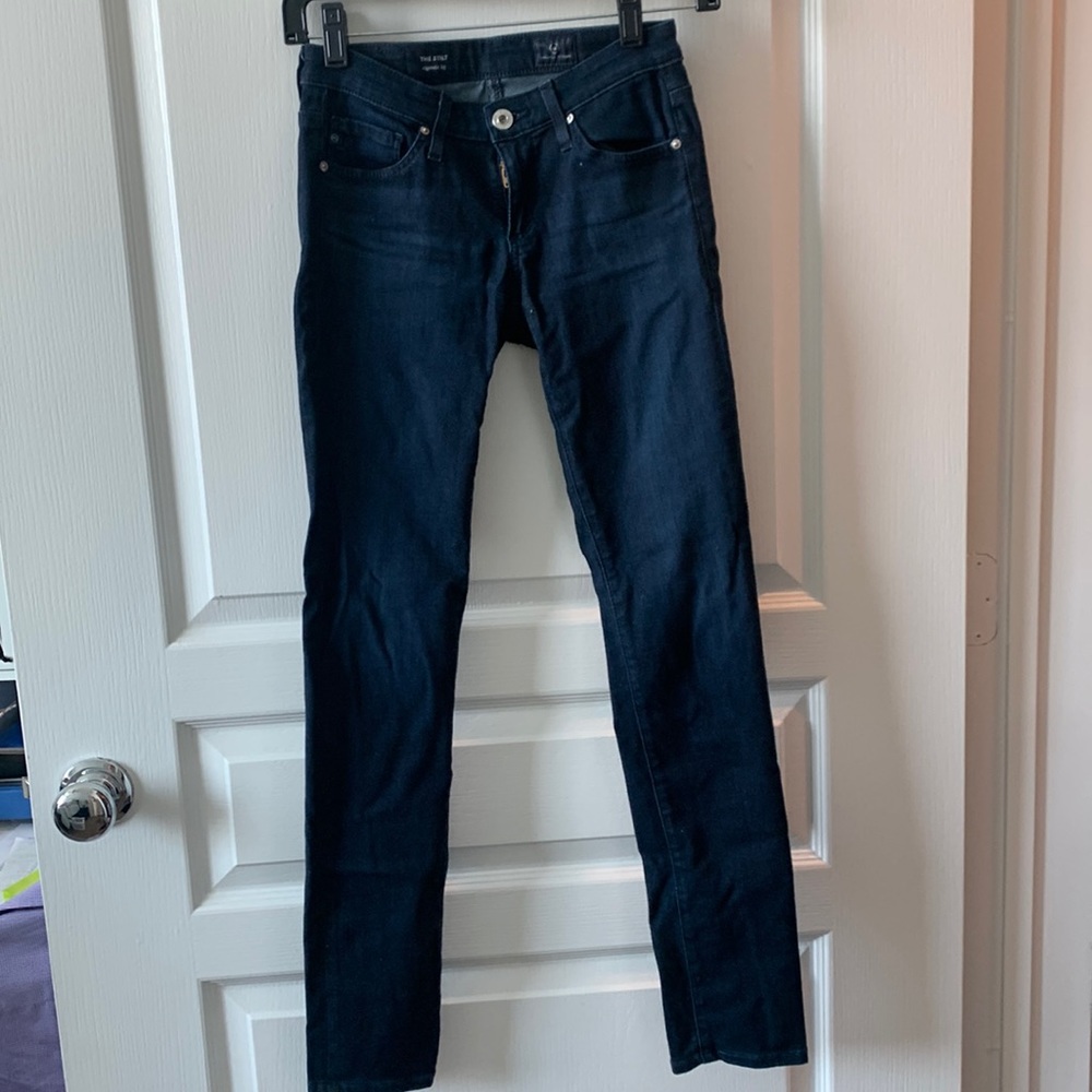 AG jeans The Stilt Cigarette Leg - Dark Blue - Size 23 R